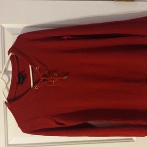 Ladies red long sleeve sweater